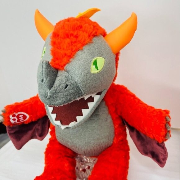 Build-a-Bear Great Wolf Lodge Magiquest 16" Plush Charlock Red Dragon Glow dark - Picture 3 of 15